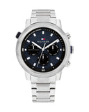  Shop Authentic Tommy Hilfiger Troy Chronograph Blue Dial Silver Steel Strap Watch For Men - 1792104 - Luxxuri