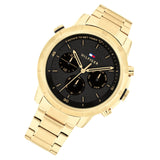  Shop Authentic Tommy Hilfiger Troy Chronograph Black Dial Gold Steel Strap Watch For Men - 1792109 - Luxxuri