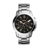  Shop Authentic Fossil Grant Chronograph Black Dial Silver Steel Strap Watch for Men - FS4994 - Luxxuri
