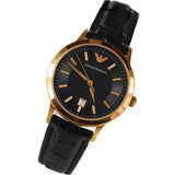  Shop Authentic Emporio Armani Classic Black Dial Black Leather Strap Watch For Women - AR9022 - Luxxuri