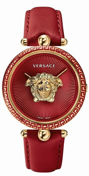  Shop Authentic Versace Palazzo Empire Red Dial Red Leather Strap Watch for Women - VCO120017 - Luxxuri