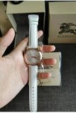  Shop Authentic Burberry The City Diamonds White Dial White Leather Strap Watch for Women - BU9130 - Luxxuri