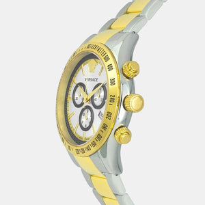  Shop Authentic Versace Classic Chronograph Quartz Silver Dial Two Tone Steel Strap Watch For Men - VEV700519 - Luxxuri