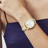  Shop Authentic Movado Bold Gold Dial Yellow Gold Steel Strap Watch for Women - 3600104 - Luxxuri