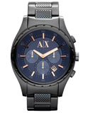  Shop Authentic Armani Exchange Chronograph Blue Dial Grey Steel Strap Watch For Men - AX1166 - Luxxuri