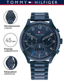  Shop Authentic Tommy Hilfiger Asher Chronograph Blue Dial Blue Steel Strap Watch For Men - 1791853 - Luxxuri