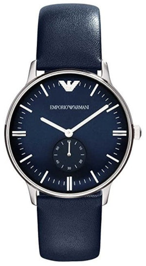  Shop Authentic Emporio Armani Analog Quartz Blue Dial Blue Leather Strap Watch For Men - AR1647 - Luxxuri