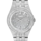  Shop Authentic Bulova Crystal Pave Silver Dial Silver Steel Strap Watch for Men - 96B235 - Luxxuri