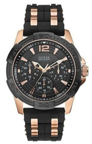  Shop Authentic Guess Oasis Black Dial Two Tone Steel Strap Watch for Men - W0366G3 - Luxxuri