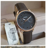  Shop Authentic Fossil Tailor Grey Dial Grey Leather Strap Watch for Women - ES3913 - Luxxuri