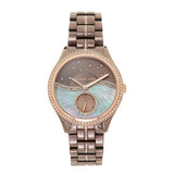  Shop Authentic Michael Kors Lauryn Rose Gold Dial Brown Steel Strap Watch for Women - MK3757 - Luxxuri