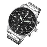  Shop Authentic Citizen Eco Drive Chronograph Black Dial Silver Steel Strap Watch For Men - CA0690-88E - Luxxuri