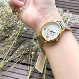  Shop Authentic Michael Kors Portia Quartz White Dial Gold Steel Strap Watch for Women - MK3840 - Luxxuri
