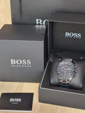  Shop Authentic Hugo Boss Trophy Black Dial Black Steel Strap Watch for Men - 1513675 - Luxxuri