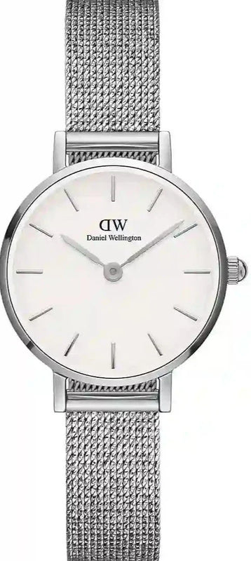  Shop Authentic Daniel Wellington Classic Petite Sterling White Dial Silver Mesh Bracelet Watch for Women - DW00100442 - Luxxuri