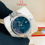  Shop Authentic Omega De Ville Prestige Co-Axial Black Dial Silver Steel Strap Watch for Men - 424.10.40.20.01.001 - Luxxuri