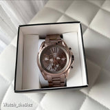  Shop Authentic Michael Kors Bradshaw Chronograph Brown Dial Brown Steel Strap Watch For Women - MK6247 - Luxxuri