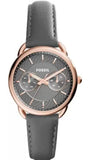  Shop Authentic Fossil Tailor Grey Dial Grey Leather Strap Watch for Women - ES3913 - Luxxuri