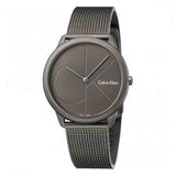  Shop Authentic Calvin Klein Minimal Grey Dial Grey Mesh Bracelet Watch for Men - K3M517P4 - Luxxuri