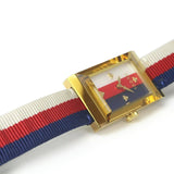  Shop Authentic Gucci G-Frame Mother of Pearl Dial White Blue Red Nylon Strap Watch For Women - YA147405 - Luxxuri