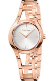  Shop Authentic Calvin Klein Class White Dial Rose Gold Steel Strap Watch for Women - K6R23626 - Luxxuri