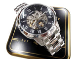  Shop Authentic Fossil Grant Skeleton Black Dial Silver Steel Strap Watch for Men - ME3055 - Luxxuri