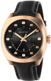  Shop Authentic Gucci GG2570 Quartz Black Dial Black Leather Strap Watch For Men - YA142309 - Luxxuri