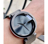  Shop Authentic Gucci G Interlocking Quartz Grey Dial Grey Steel Strap Watch For Men - YA133210 - Luxxuri