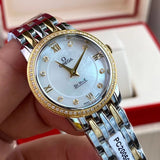  Shop Authentic Omega De Ville Prestige Quartz Diamonds Silver Dial Two Tone Steel Strap Watch for Women - 424.25.27.60.52.001 - Luxxuri