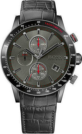  Shop Authentic Hugo Boss Rafale Chronograph Grey Dial Black Leather Strap Watch For Men - HB1513445 - Luxxuri
