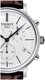 Shop Authentic Tissot Carson Premium Chronograph White Dial Brown Leather Strap Watch For Men - T122.417.16.011.00 - Luxxuri