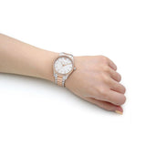  Shop Authentic Michael Kors Layton Three Hand Mother of Pearl White Dial Two Tone Steel Strap Watch For Women - MK6849 - Luxxuri