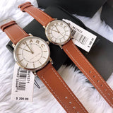 Shop Authentic Marc Jacobs Roxy Silver Dial Brown Leather Strap Watch for Women - MJ1572 - Luxxuri
