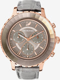 Shop Authentic Swarovski Octea Lux Chrono Grey Dial Grey Leather Strap Watch for Women - 5452495 - Luxxuri