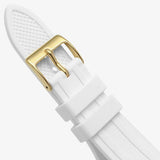  Shop Authentic Guess Heiress Diamonds Gold Dial White Rubber Strap Watch for Women - GW0407L2 - Luxxuri