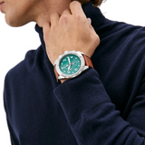  Shop Authentic Fossil Bronson Chronograph Green Dial Brown Leather Strap Watch for Men - FS5738 - Luxxuri