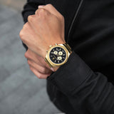  Shop Authentic Maserati Stile 45mm Chronograph Black Dial Gold Steel Strap Watch For Men - R8873642001 - Luxxuri
