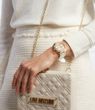  Shop Authentic Guess Heiress Diamonds Gold Dial White Rubber Strap Watch for Women - GW0407L2 - Luxxuri