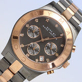  Shop Authentic Marc Jacobs Blade Chronograph Grey Dial Two Tone Steel Strap Watch for Women - MBM8583 - Luxxuri