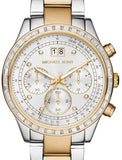  Shop Authentic Michael Kors Brinkley Chronograph Silver Dial Two Tone Steel Strap Watch for Women - MK6188 - Luxxuri