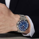  Shop Authentic Movado Series 800 Chronograph Blue Dial Silver Steel Strap Watch For Men - 2600141 - Luxxuri