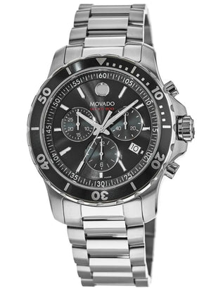  Shop Authentic Movado Series 800 Chronograph Black Dial Silver Steel Strap Watch For Men - 2600142 - Luxxuri