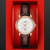  Shop Authentic Tissot T Classic Carson Premium White Dial Brown Leather Strap Watch for Women - T122.207.36.031.00 - Luxxuri
