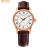  Shop Authentic Mido Baroncelli III Automatic Silver Dial Brown Leather Strap Watch For Women - M7600.2.21.8 - Luxxuri