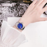  Shop Authentic Bulova Crystal Collection Blue Mother of Pearl Dial Silver Steel Strap Watch for Women - 96L238 - Luxxuri