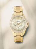  Shop Authentic Fossil Riley Gold Dial Gold Steel Strap Watch for Women - ES3203 - Luxxuri