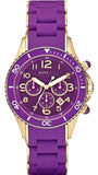  Shop Authentic Marc Jacobs Rock Chronograph Purple Dial Purple Silicone Strap Watch for Women - MBM2549 - Luxxuri