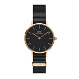  Shop Authentic Daniel Wellington Petite Cornwall Black Dial Black Nylon Strap Watch for Women - DW00100247 - Luxxuri