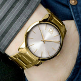  Shop Authentic Calvin Klein City Silver Dial Gold Steel Strap Watch for Men - K2G21546 - Luxxuri