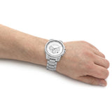  Shop Authentic Armani Exchange Outerbanks Chronograph Silver Dial Silver Steel Strap Watch For Men - AX7141 - Luxxuri